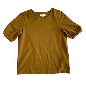 Madewell Golden Ochre Short Puff Sleeve Tee Shirt Size XXS